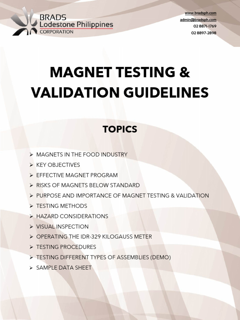 Magnet Testing & Validation Guidelines - 240706 - 110301 | PDF ...