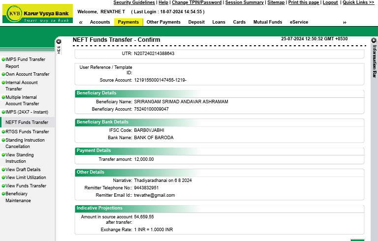 KVB Net Banking | PDF