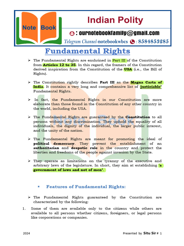 Fundamental Rights | PDF | Political Charters | Common Law