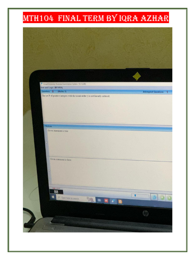 MTH104 FINAL TERM BY IQRA Azhar | PDF