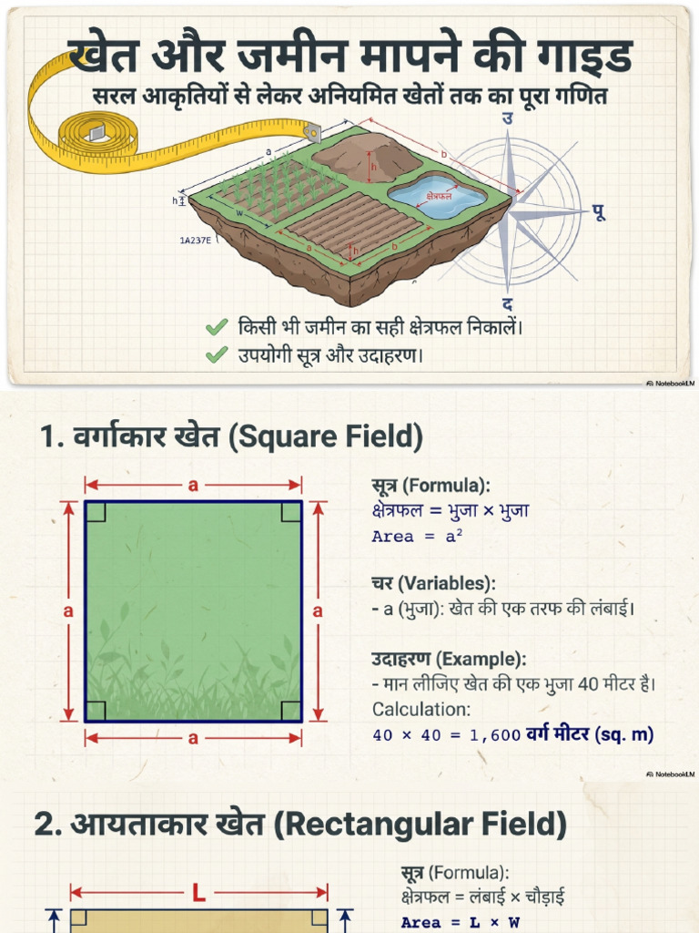 Land Measurement Formulas Made Simple | PDF