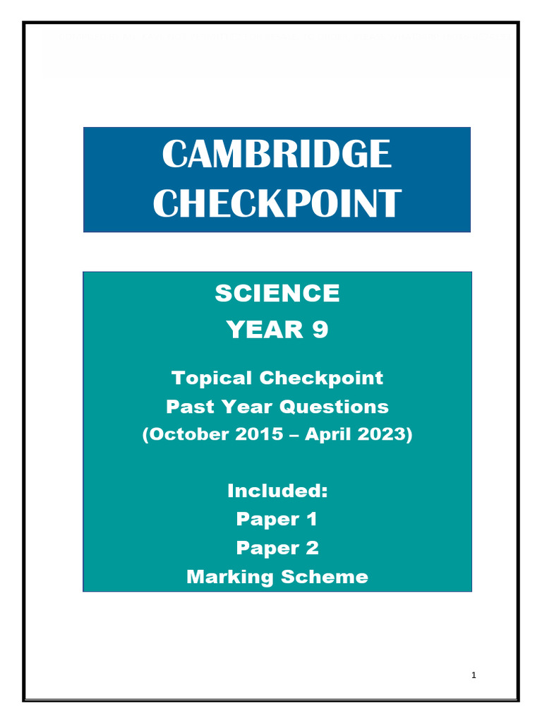 Science Year 9 - Topical Past Year Questions | PDF | Nature | Natural ...