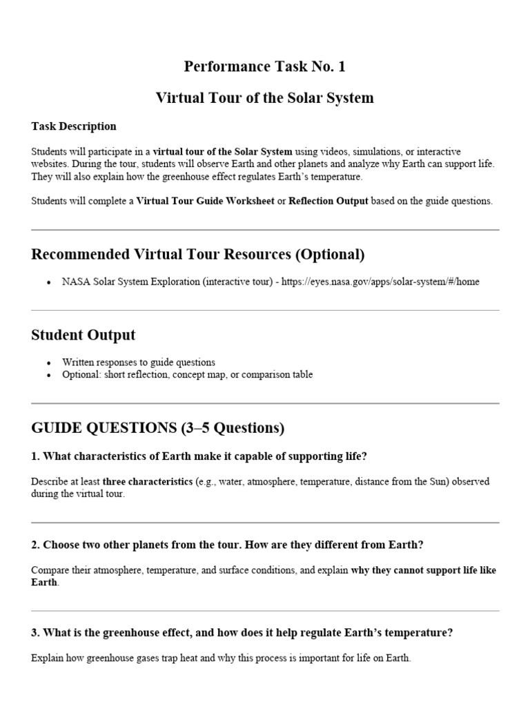 Performance Task 1 Earth Sci | PDF | Greenhouse Effect | Earth