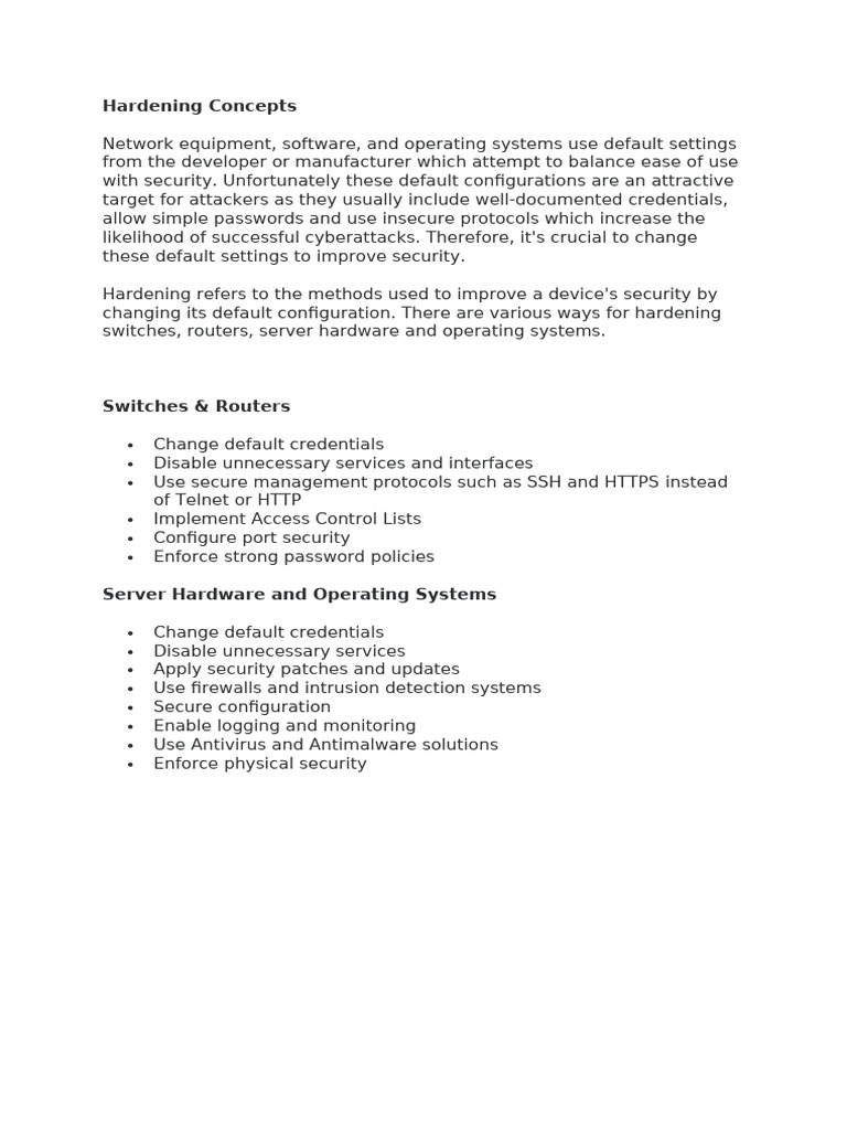 Section 10 Part 9 - Hardening Concepts | PDF
