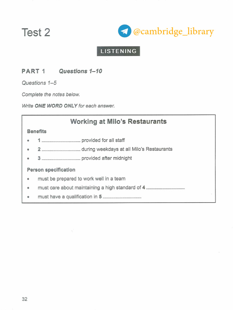 Cambridge 18 Listening Test 2 | PDF