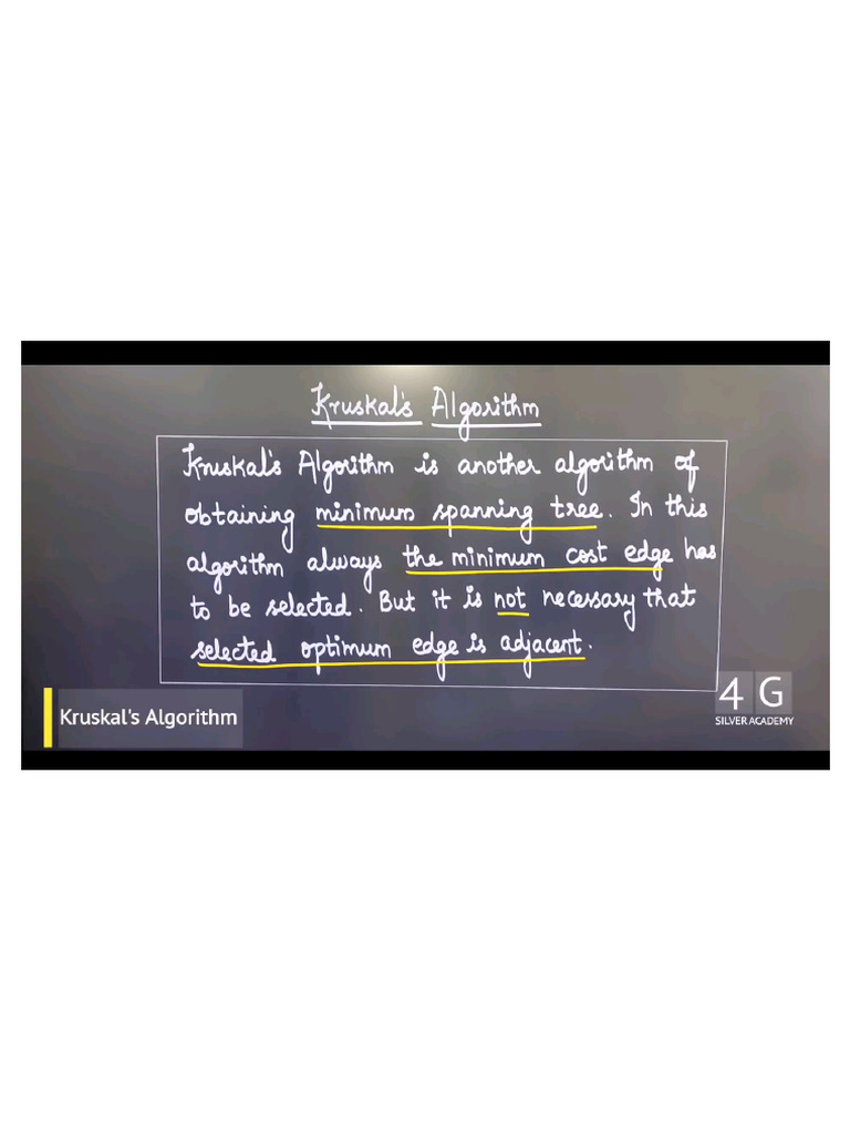 Kruskal's Algorithm | PDF