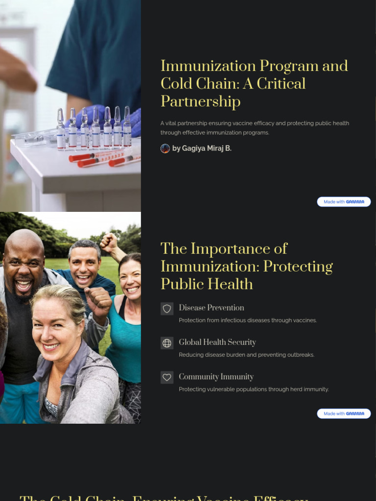 Immunization Program and Cold Chain A Critical Partnership | PDF ...