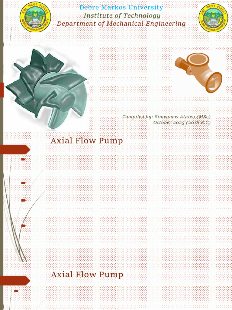 CH - 3 Axial Flow Pumps and Fans | PDF | Pump | Turbine