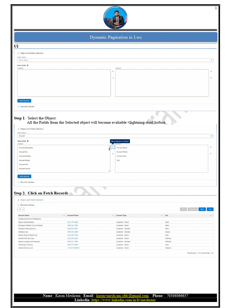 Dynamic Pagination in LWC | PDF