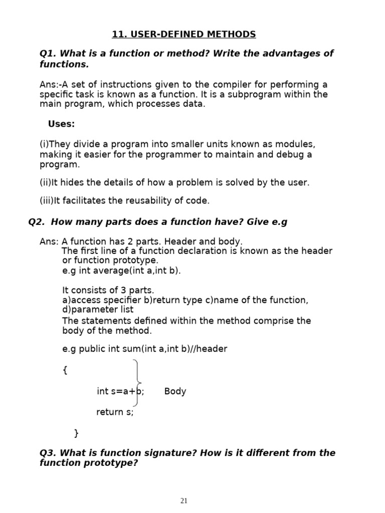 User Defined Functions | PDF | Parameter (Computer Programming ...