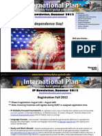 International Plan Newsletter, Summer 2012