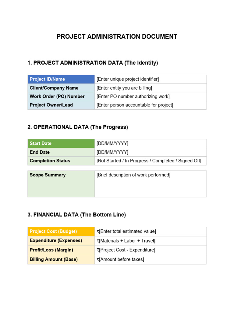 Project Admin | PDF