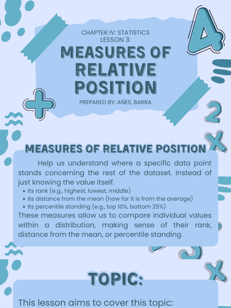 Measures of Relative Position | PDF | Standard Score | Percentile
