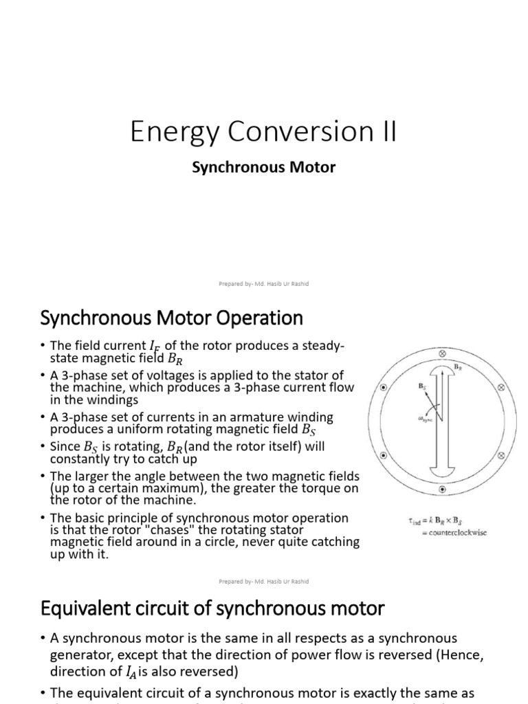 Slide 3 Synchronous Motor | PDF | Electric Motor | Electric Generator