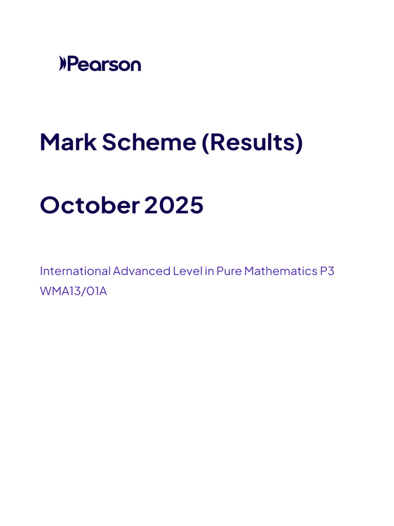 October 2025 - P3A MS | PDF | Mathematics