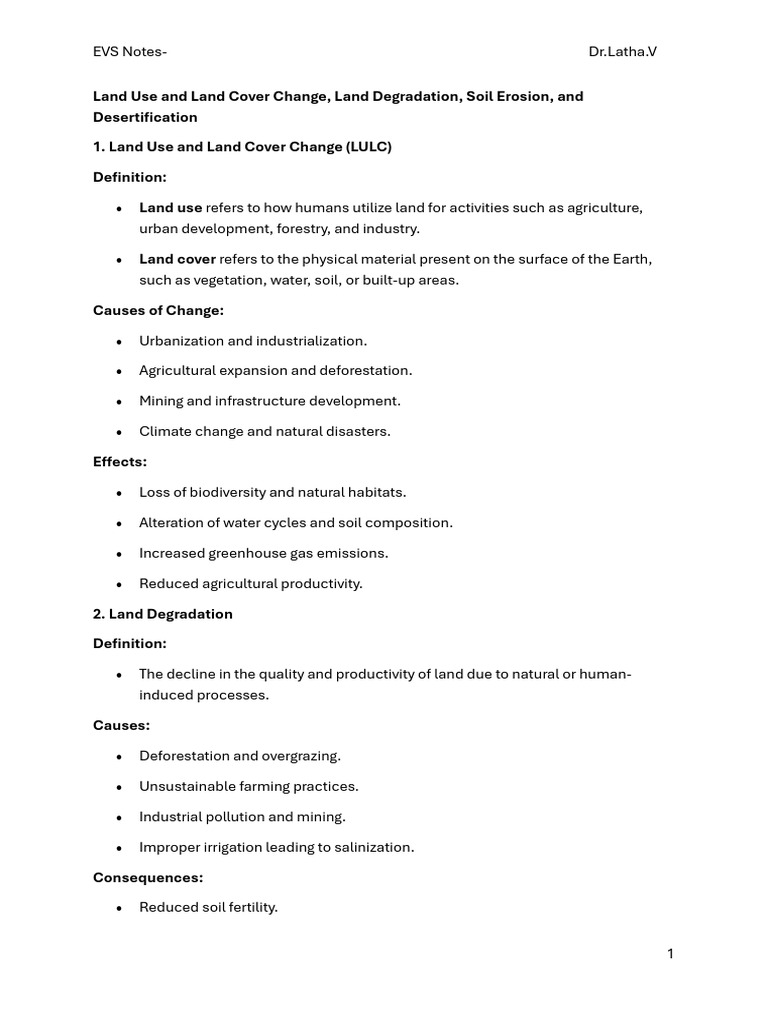 Resourcses Land, Forest, Water, Energy, Alternate Energy Resources ...