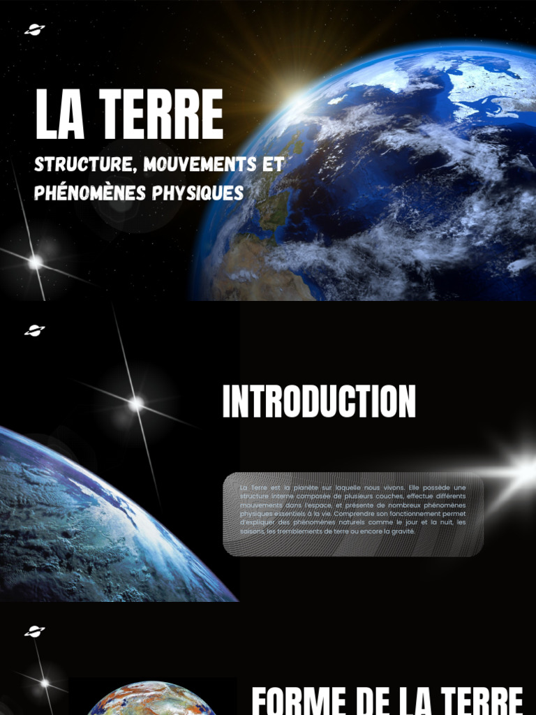 Black and White Modern Simple Earth Presentation PDF | PDF | Terre | Soleil