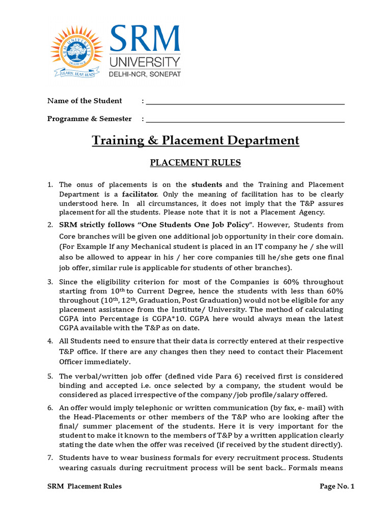Annexure-B.final Placement Rules 2025 | PDF