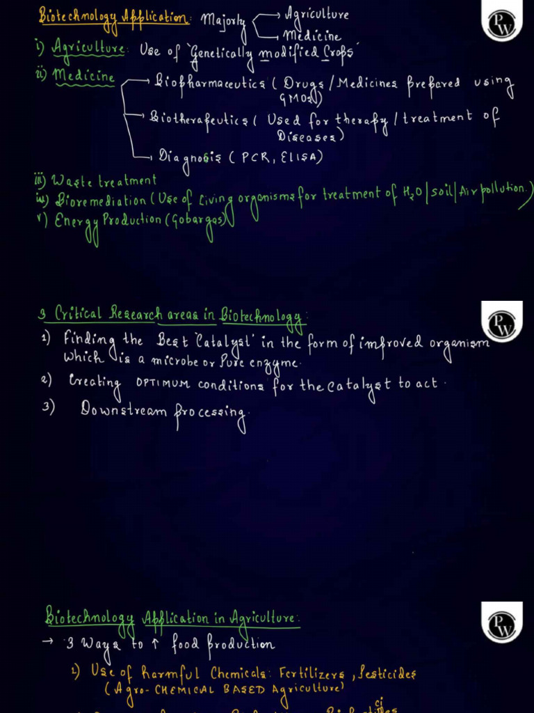 Biotechnology and It's Application Notes | PDF