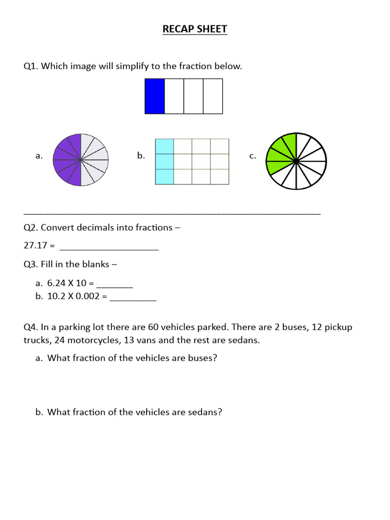 Recap Sheet - 01.12 | PDF