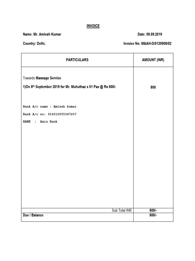 Amlesh Invoice 1 | PDF