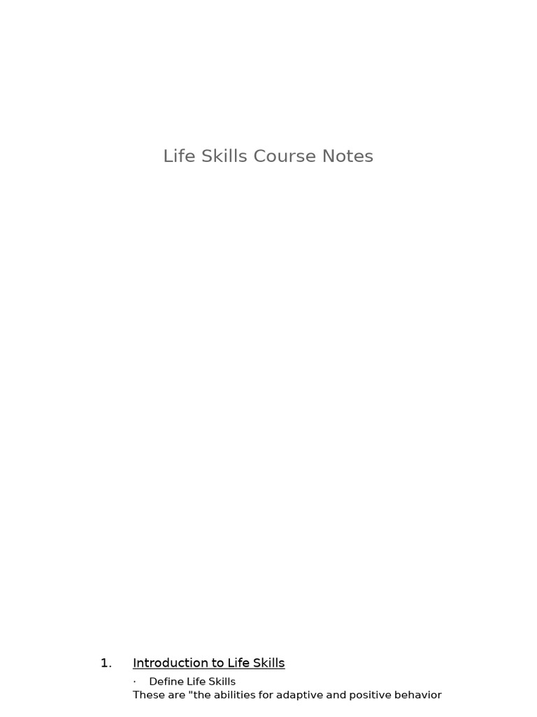 Life Skills in Education | PDF | Self Esteem | Hiv/Aids