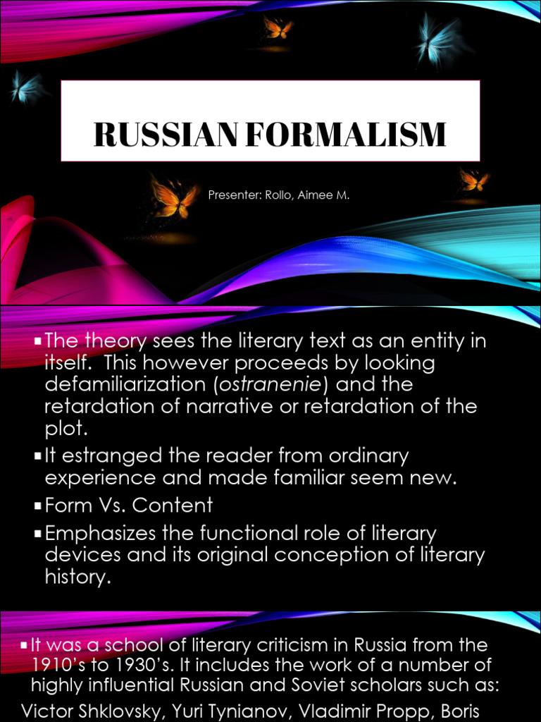 Russian Formalism Theory | PDF | Literary Theory