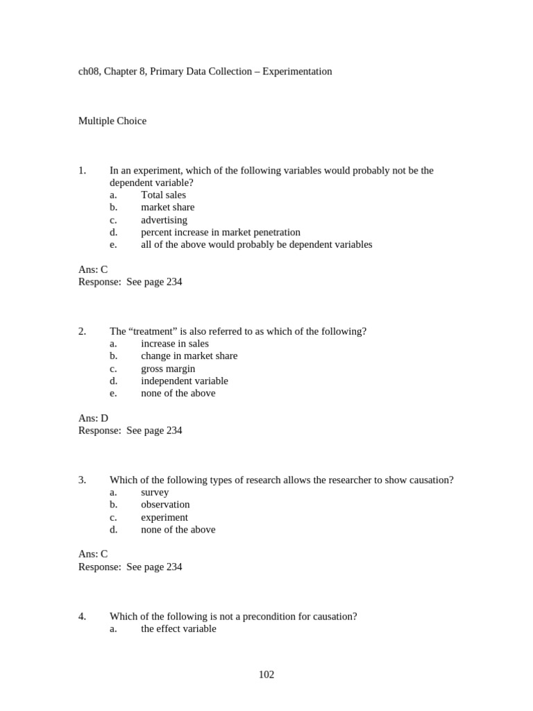 CH 08 | PDF | Experiment | Causality