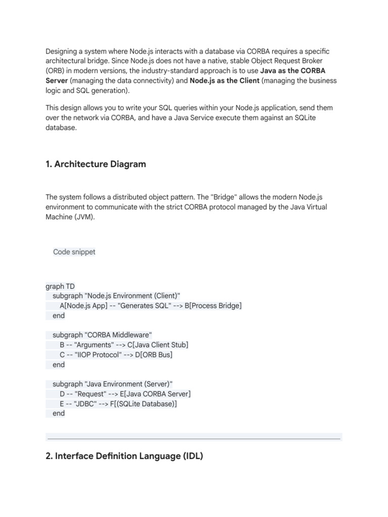 By Using CORBA Design A Database Interface That... - 1 | PDF | Common ...