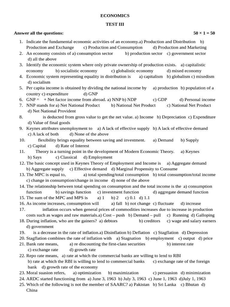 Test III | PDF | Linear Regression | Dependent And Independent Variables