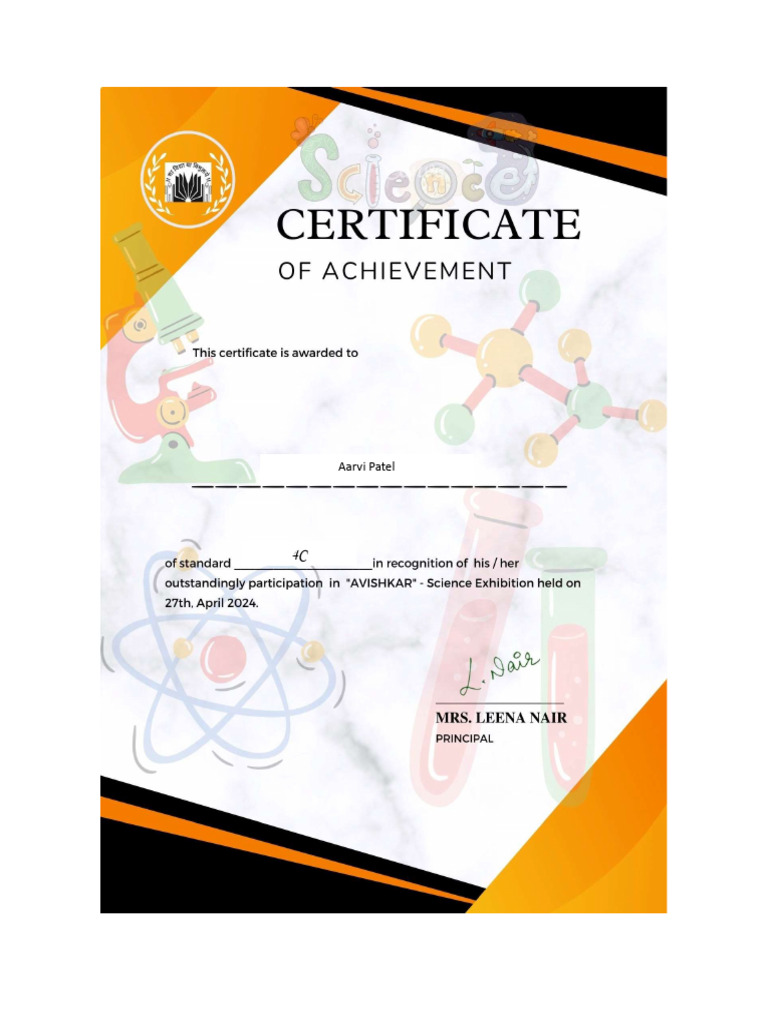 4c Science Certificates.1740988791 | PDF