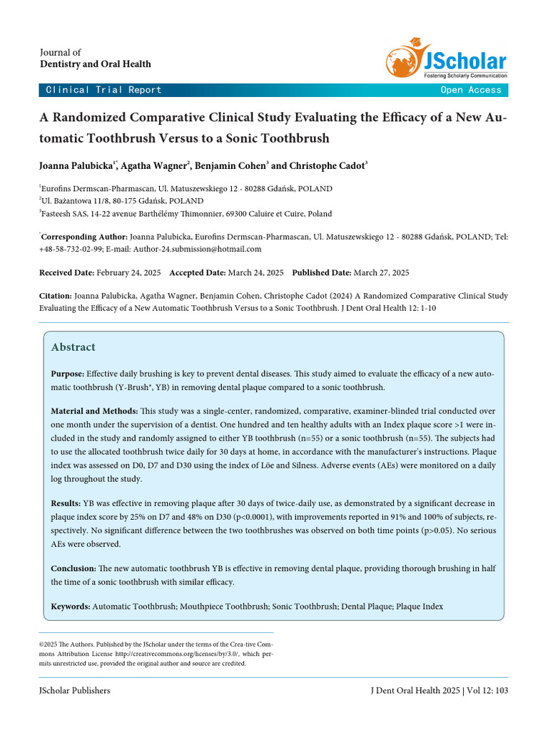 A Randomized Comparative Clinical Study Evaluating the Efficacy of a ...
