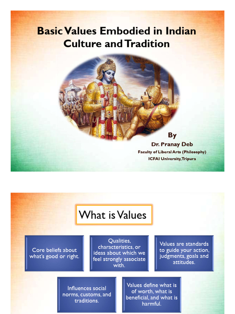Values of Indian Culture and Tradition | PDF | Religious Philosophical ...