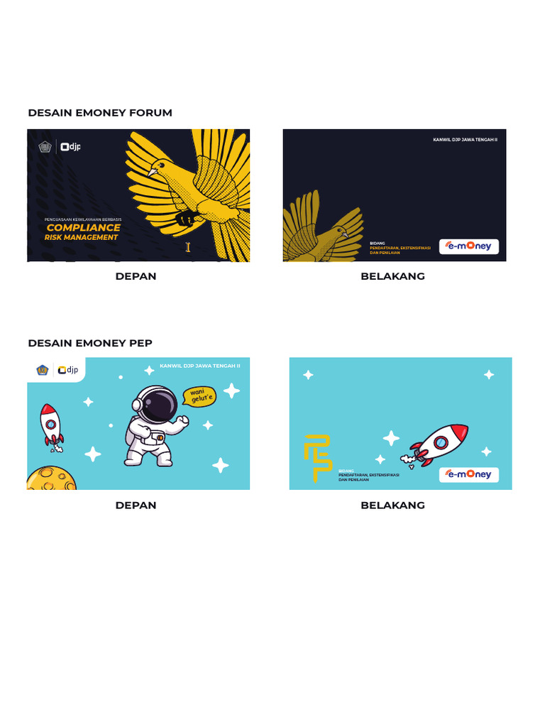 Desain Emoney PEP CMYK Cetak | PDF