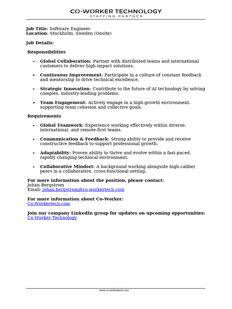 Software Engineer | PDF