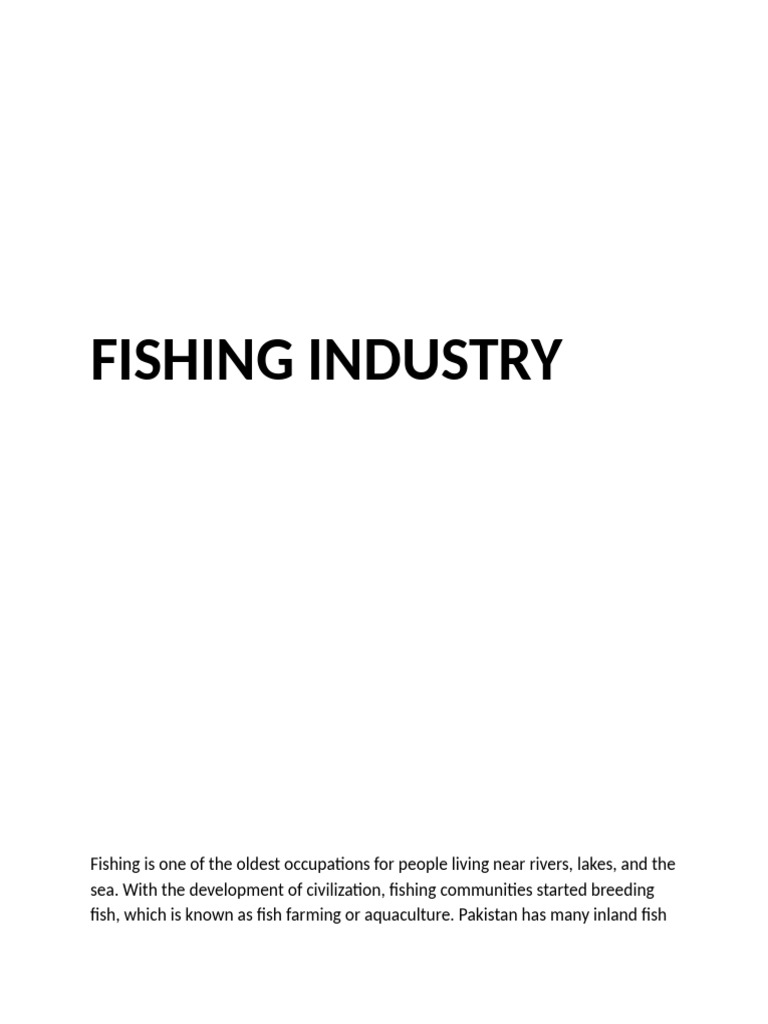 Fishing Industry | PDF | Agriculture | Coast