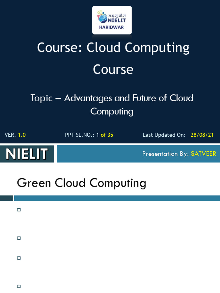 CC-Day-17-Introduction To Green Cloud Computing | PDF | Cloud Computing ...
