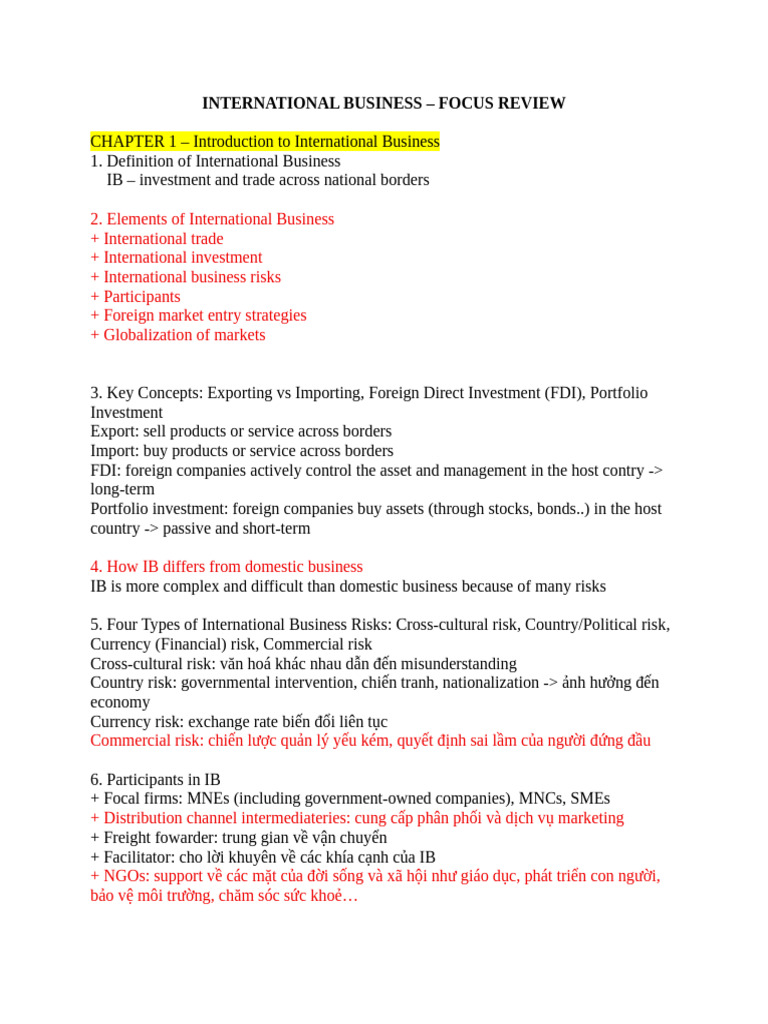 IB Focus Review | PDF