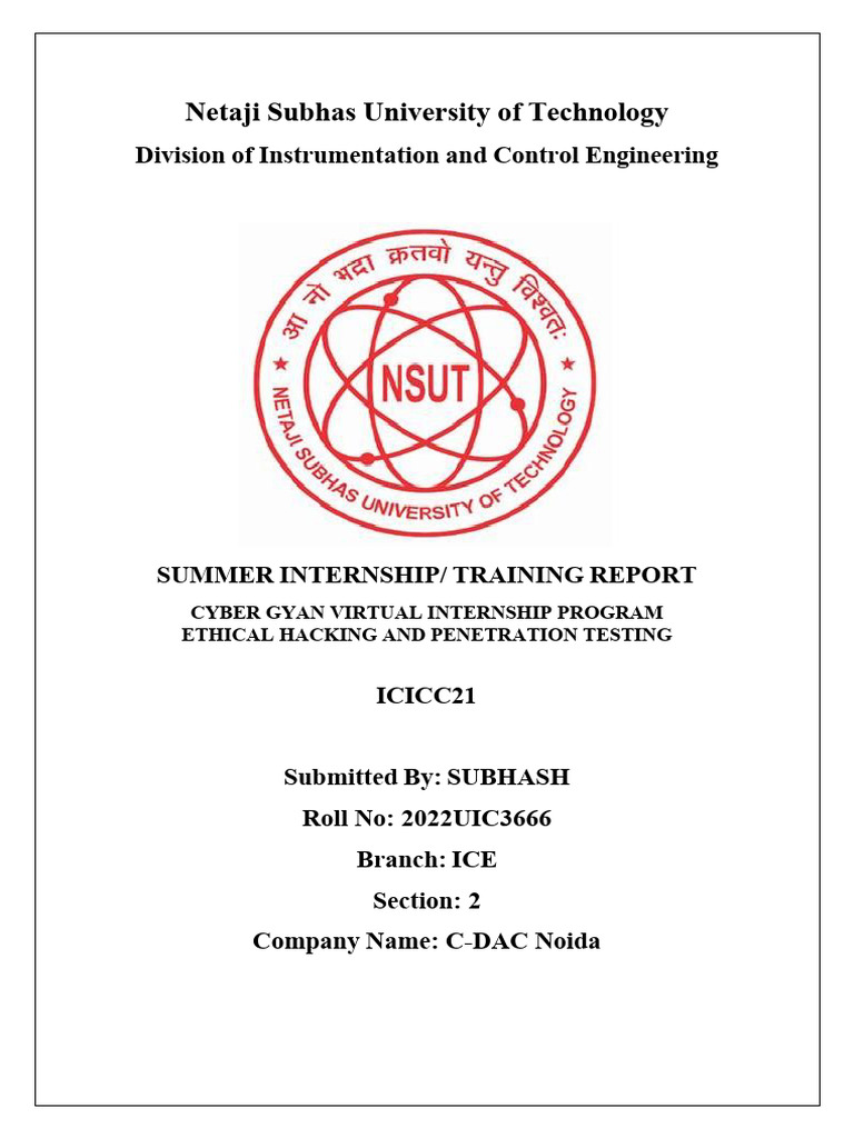 Internship Report Subhash12 | PDF | Ransomware | Computer Security