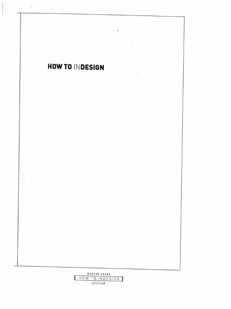 How To InDesign SCANS | PDF