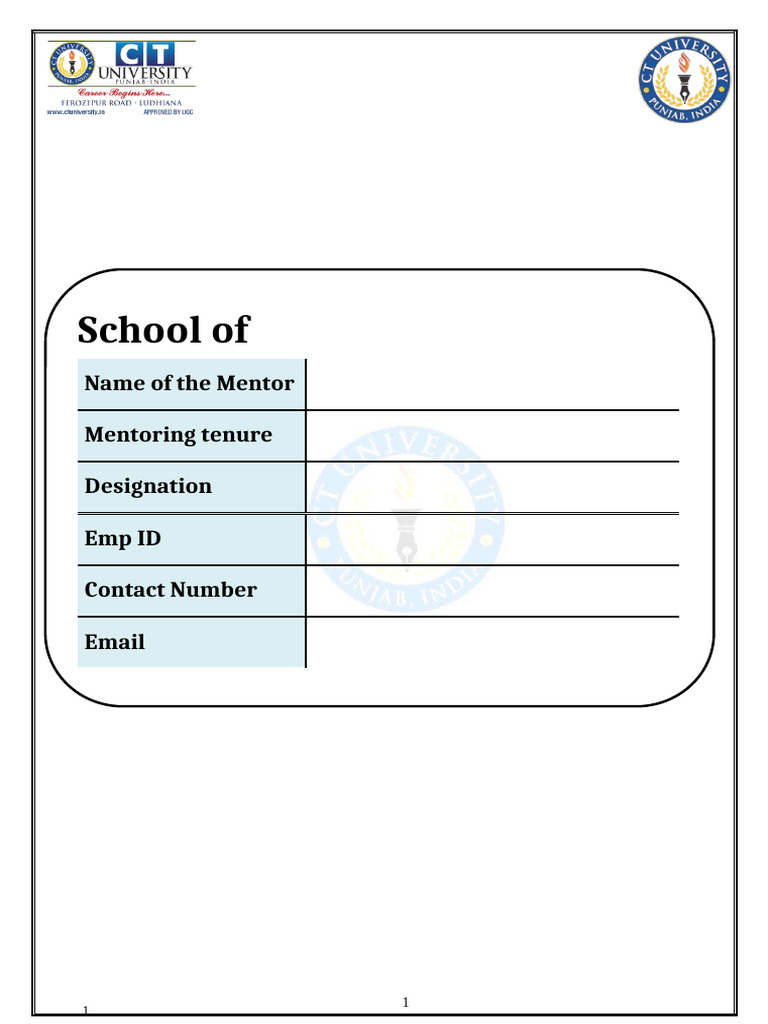Mentor Mentee Form (For 2025 Batch) | PDF | Mentorship | Teaching