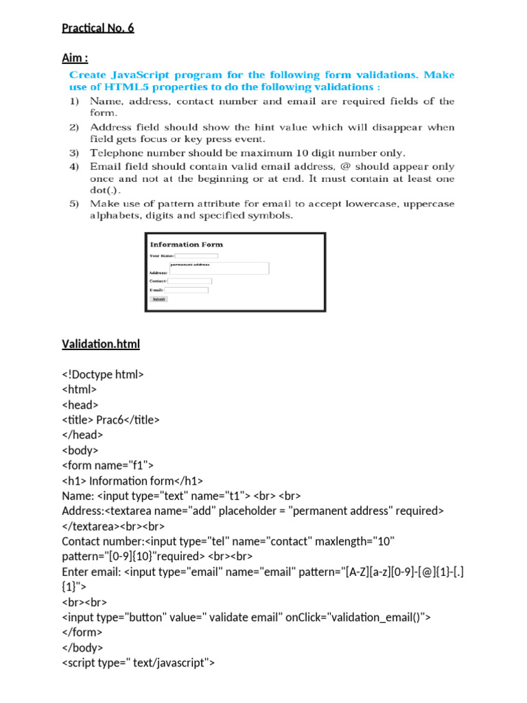XII Science I.T. Javascript and PHP Practicals | PDF | Php | Computer ...