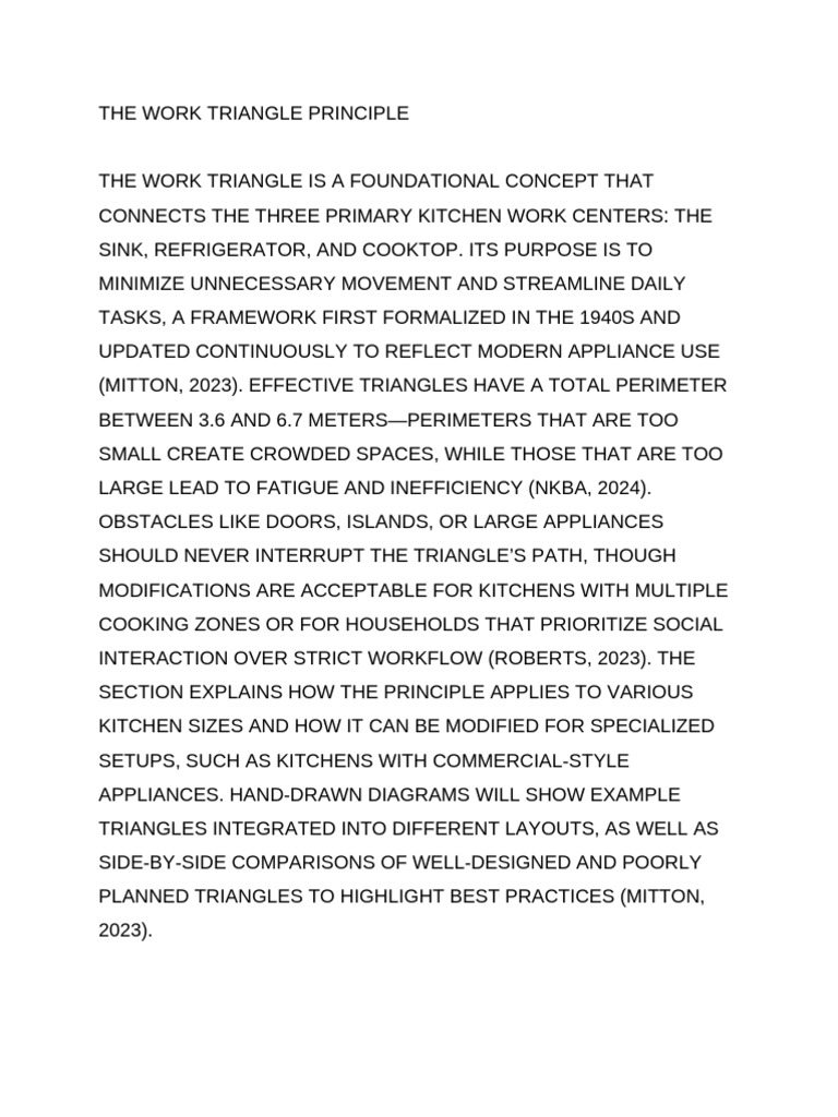 The Work Triangle Principle | PDF | Kitchen | Countertop