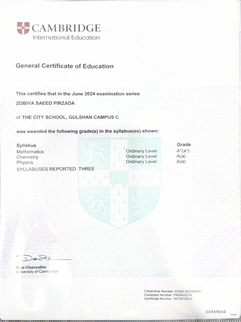 O2 Certificate | PDF
