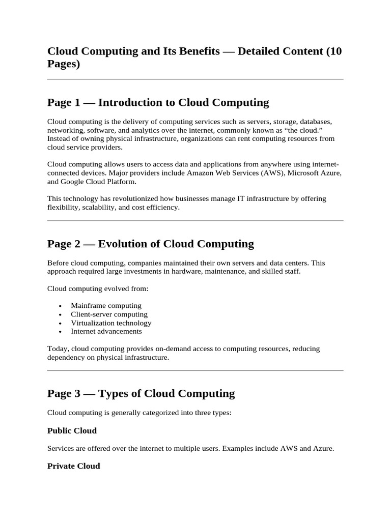 Cloud Computing | PDF