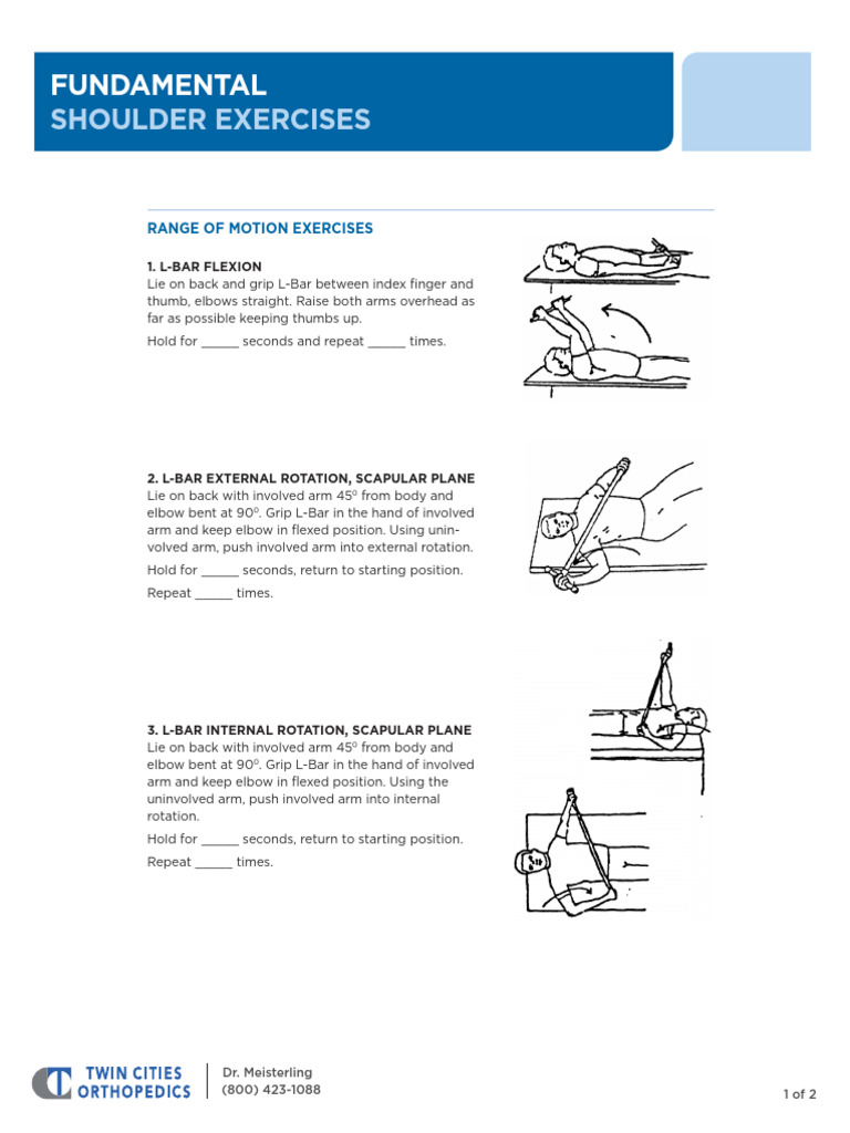 Fundamental Shoulder Exercises | PDF | Anatomical Terms Of Motion | Elbow