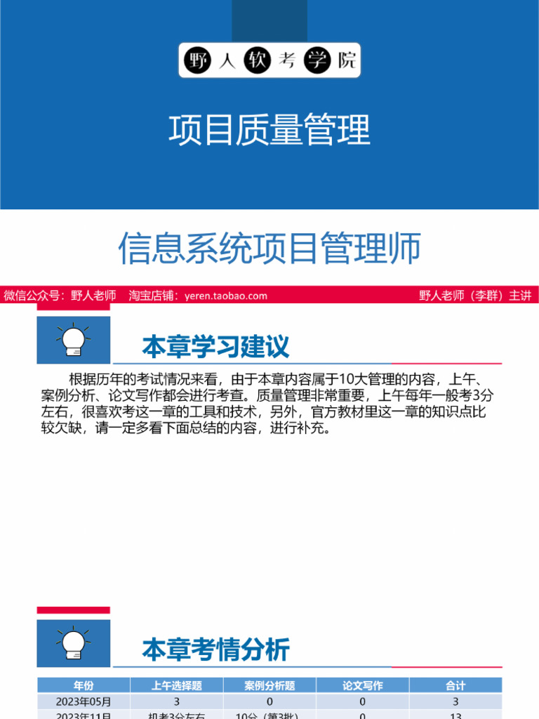 【25年5月】第12章-项目质量管理 | PDF