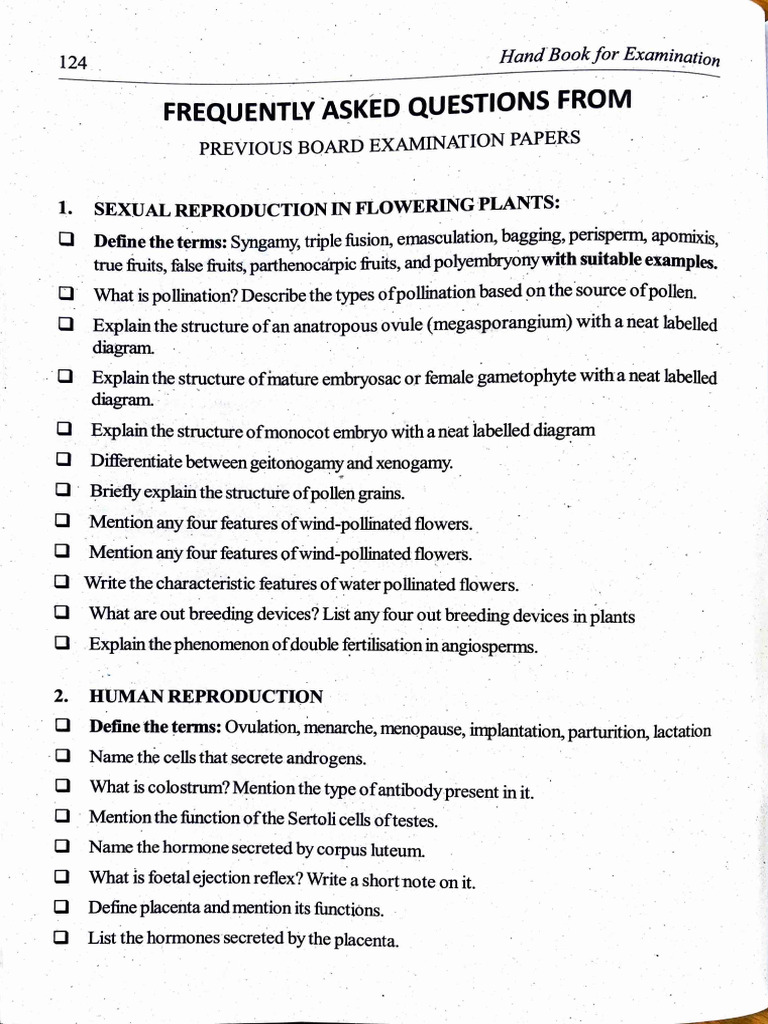 Frequently Asked Questions From Previous Board. | PDF