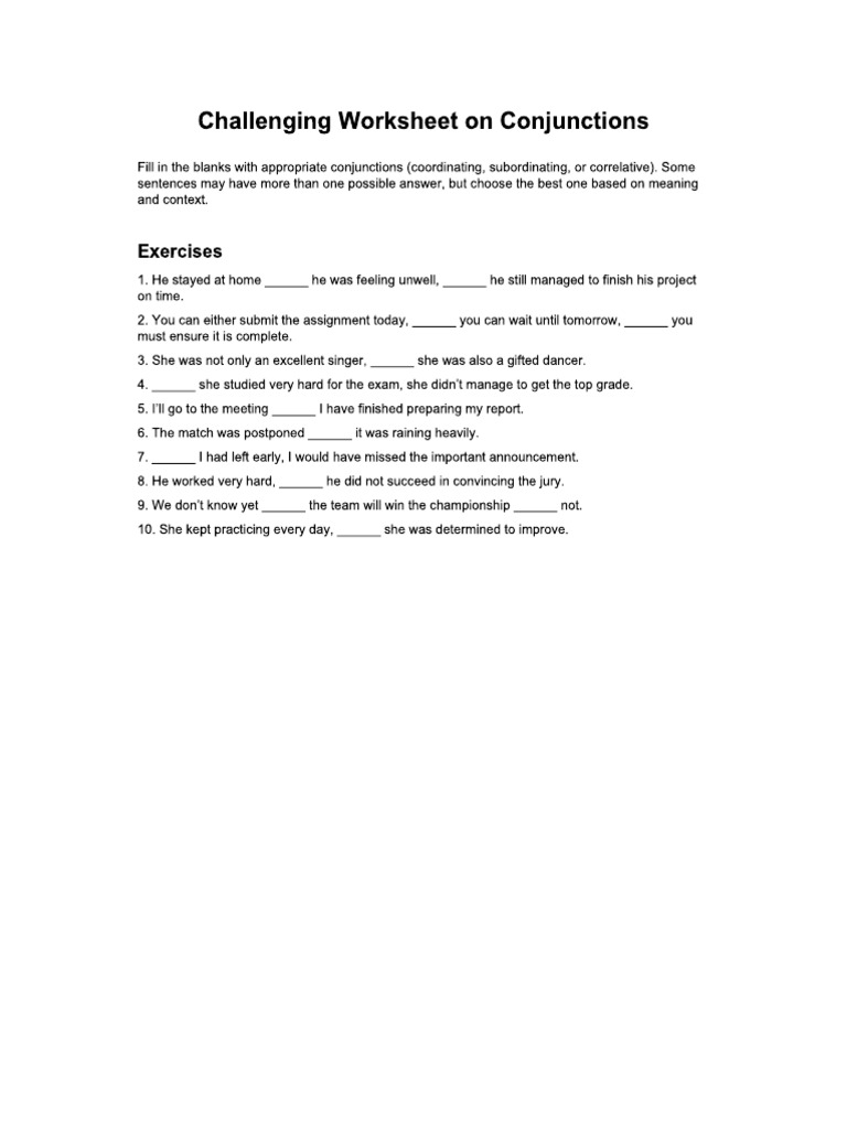 Conjunction S | PDF