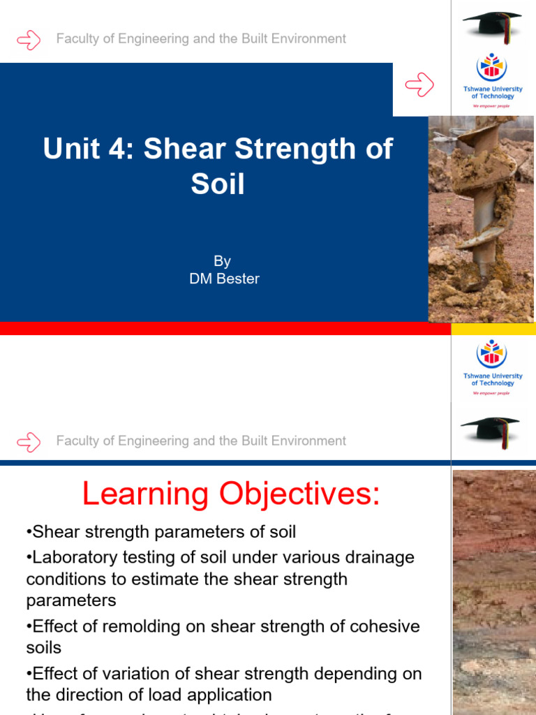 Unit 4 - Shear Strength of Soil | PDF | Strength Of Materials | Mechanics